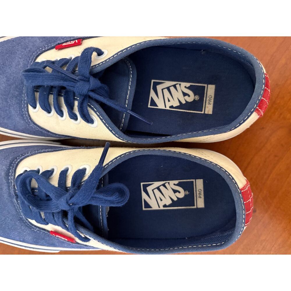 Vans Authentic Pro STV Navy Classic White Skate Inspired Sneakers Size Men's 8 - Picture 13 of 14